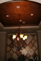 Formal Dining Room Diamond Wall Design Faux Finish & Ceiling Faux